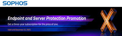 Sophos 3 years for the price of 1 - Intercept X Endpoint and Server